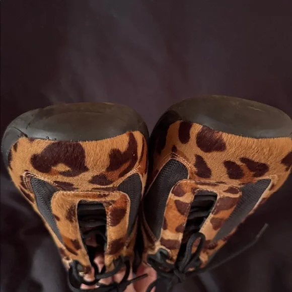 Prada Leopard Pony Hair America Cup Sneakers - Picture 6 of 7